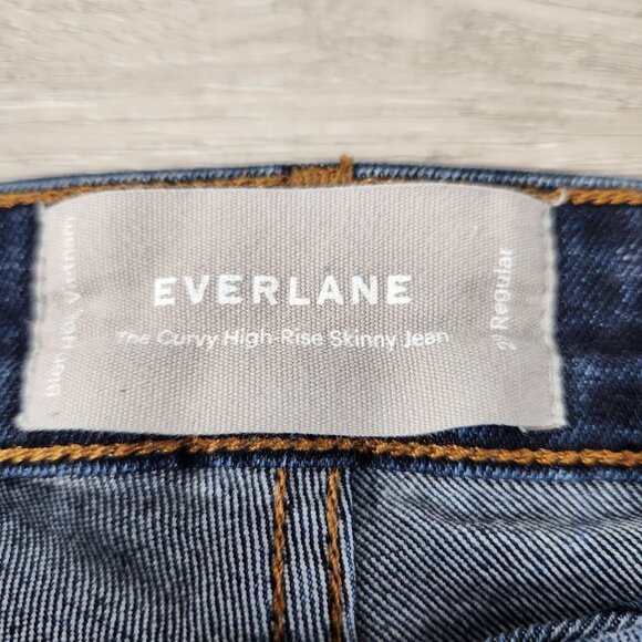 Everlane The Curvy High Rise Skinny Jeans In Blue Women's Size 29 Regular - Picture 9 of 12